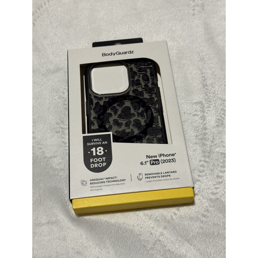 BodyGuardz Ace Pro MagSafe Case for iPhone 15 Pro Leopard Print 18ft Drop New
